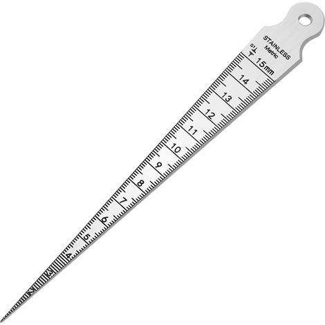1-15 mm konische Messlehre mit metrischen und zölligen Edelstahlklingen zum Schweißen