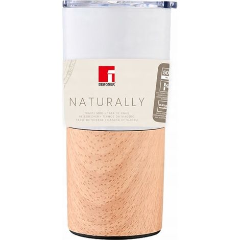 Tazza termica Naturaly da 500 ml con coperchio in silicone (1/5)