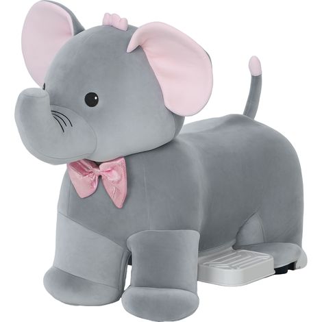 Guitare Électrique pour Enfants 6V Batterie Toucher Doux Roues Silencieuses PU Marche Avant Gris (1/5)