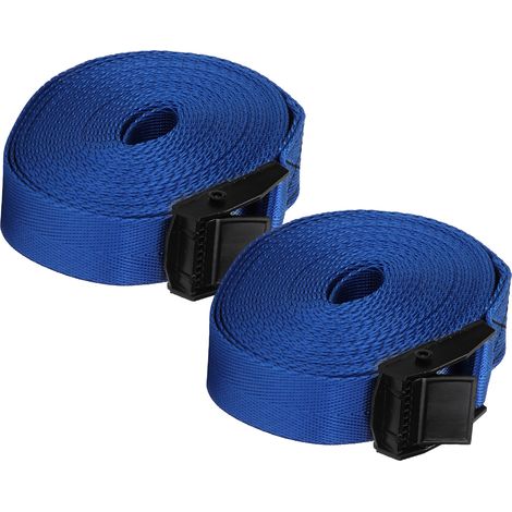 Set aus 2 hochfesten, marineblauen Spanngurten mit Schnallen aus Zinklegierung, 1 Meter (1/5)