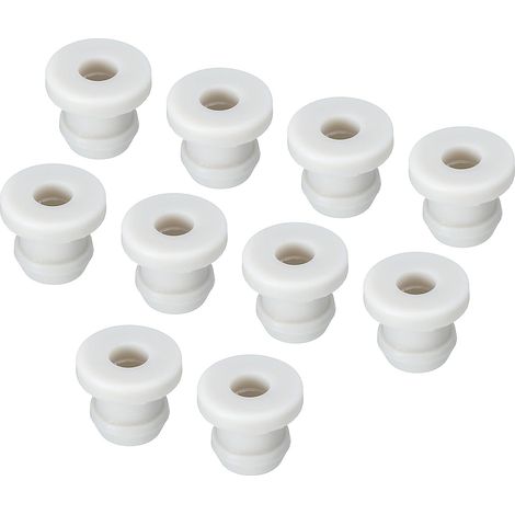 20Pcs Bouchon Passe Fil Caoutchouc à Pression Diamètre d'Installation de 6.5mm, ID 4mm, Hauteur 9mm Passe-Câble Gris Joint Anti-Rayures pour Boîte Électrique, Conduit de Câble (1/5)