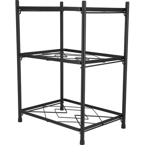 Support à casseroles à plusieurs niveaux, autoportant, organisateur de poêles et casseroles, étagère de rangement pour ustensiles de cuisine électriques, 3 niveaux (1/5)