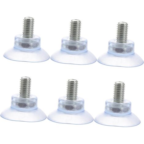 Ventouses en PVC transparent avec vis, lot de 6 pour tables en verre (1/5)