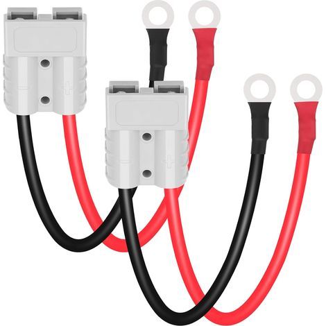 Batterieanschlüsse, 50-A-Kabel, 10 AWG Silikon, für Gabelstapler, Solar (1/5)