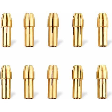 10Pcs 4.8MM Drill Chuck,Mandrin de Serrage en Laiton Tige Mandrins de Précision en Laiton Mini Collet Mandrin Mandrin Serrage à Pince 0.5mm/0.8mm/1.0mm/1.2mm/1.5mm/1.8mm/2.0mm/2.4mm/3.0mm/3.2mm (1/4)