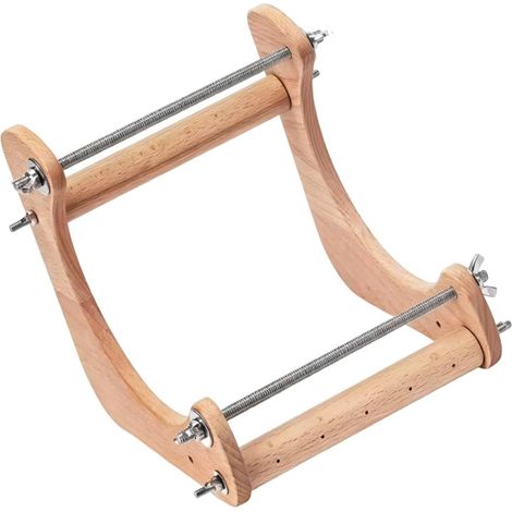 Telar de madera para crear joyas y pulseras, ideal para principiantes. Este telar de madera es ajustable y perfecto para (1/5)