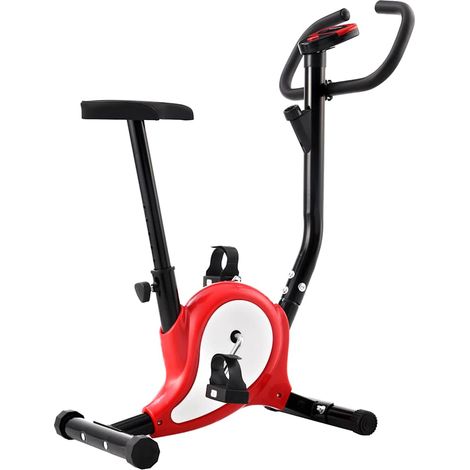 vidaXL Bicicleta estática con resistencia de cinta roja (1/5)
