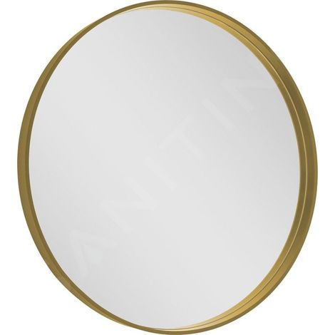 NOTION Miroir avec cadre, rond, ø 80cm, or mat (1/5)
