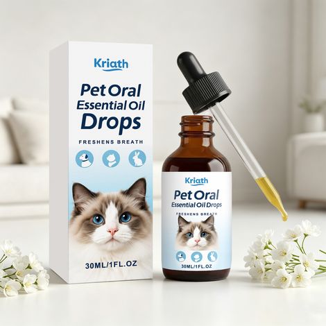 Zahnpflegeöl-Tropfen für Haustiere – für sanfte, saubere Zähne und frischen Atem – 30 ml -- DTEKGAZ (1/5)