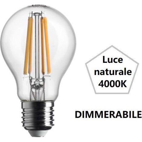 LAMPADINA GOCCIA A LED 11W LUCE NATURALE 4000K 1521 LUMEN E27 DIMMERABILE BOT (1/2)