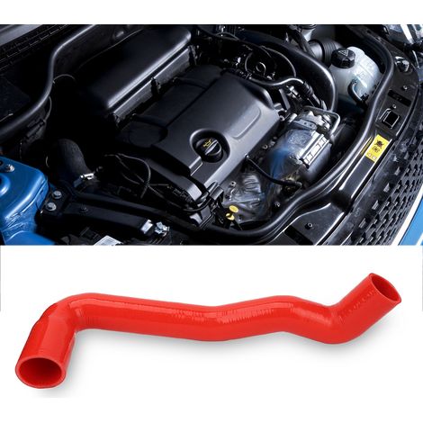 Fahrzeugmodifikation 07-13 Mini Cooper S R56 Roter Silikonschlauch zur Entfernung des Ladeluftkühlerresonators (1/5)