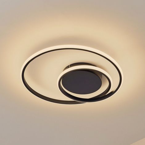 [GEBRAUCHT] B-Ware Lindby Led Deckenleuchte Lampe Kyron Schwarz Aluminium Dimmbar ø45 Cm Leuchte473