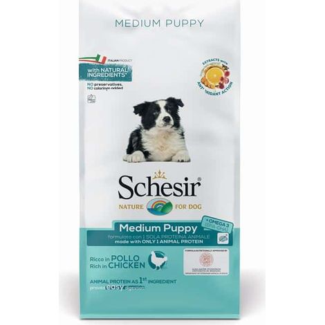 Schesir Dog Medium Puppy Mantenimento Pollo - Schesir Dog Medium Puppy Mantenimento Pollo - Sacco Da 12 Kg (1/2)