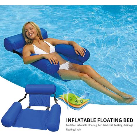 Aufblasbarer, faltbarer Schwimm-Ruderstuhl für den Sommer, Strand, Schwimmbad, Wassersport, Hängematte (1/5)