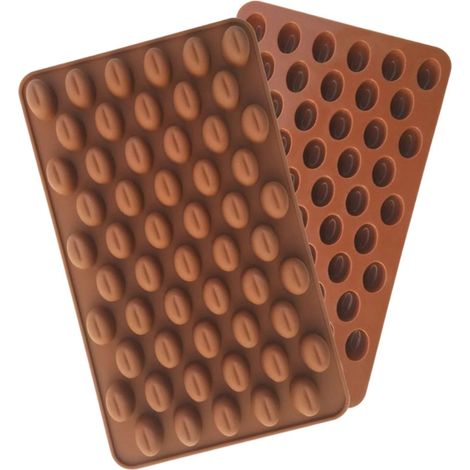 Moule en silicone 55 cavités pour mini grains de café, chocolat, sucre et bonbons, décoration de gâteaux, lot de 2