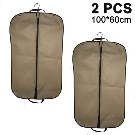 Juego de 2 bolsas de ropa premium, funda de traje de alta calidad para viajes de negocios y almacenamiento (1/4)
