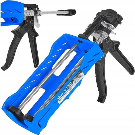 Pistola de calafateo doble geko 5903418302108 ergonómica fácil de limpiar