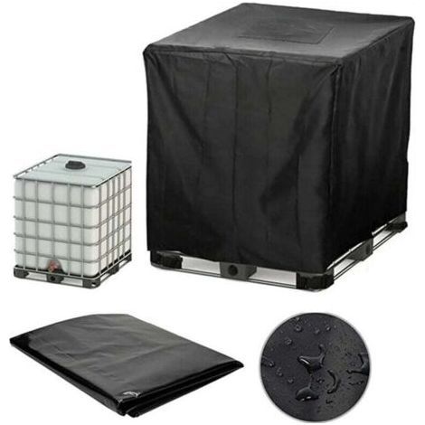 Housse pour tonneau de pluie (120x100x116 cm), pour les citernes pluviales extérieures, housse anti-UV, housse anti-poussière, housse pour citernes pluviales (1/4)