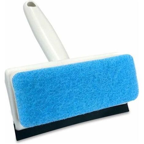 2 en 1 Brosse de nettoyage, Raclette de fenêtre avec éponge, outils de nettoyage pour miroirs, fenêtres, carrelages, vitres de voiture (1/4)