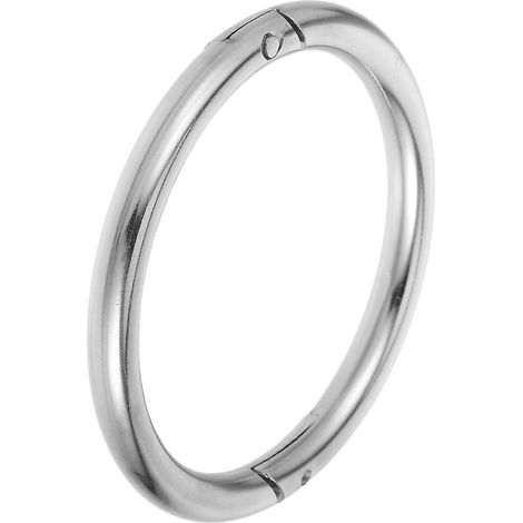 Anneau nasal réutilisable pour taureau, anneau nasal en acier durable, compatible avec une gestion sécurisée du bétail (1/5)