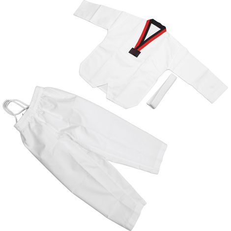 Dobok de taekwondo, robuste, confortable et respirant, uniforme d'entraînement pour enfants mesurant entre 136 et 146 cm. (1/5)