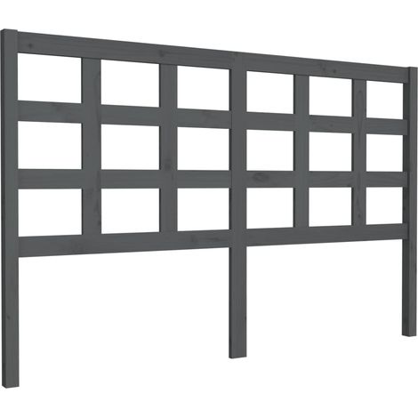 Maison Exclusive - Testiera Letto Grigia 156x4x100 cm in Legno Massello di Pino