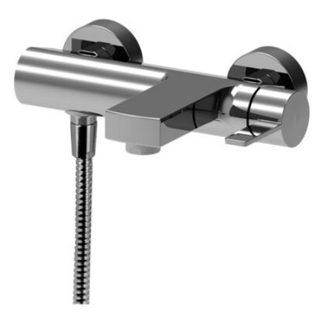 Paffoni Rock series mitigeur bain externe avec inverseur RO022CR Chromé - Laiton (1/2)