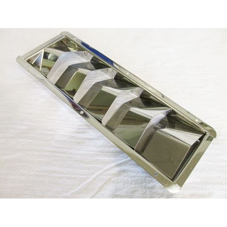 Stainless Steel Louvred Air Vent (326MM x 114MM Rectangular Grille Metal Duct)