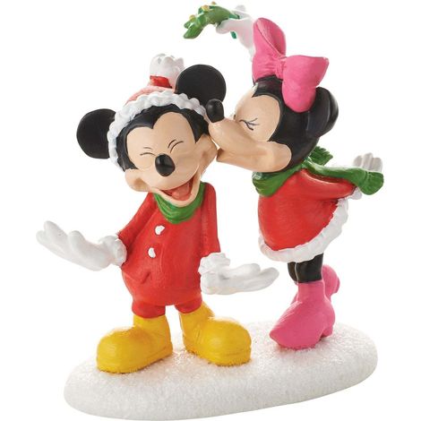 Figurina Il Bacio di Natale di Topolino Disney D56 7 cm Multicolore Disney Village