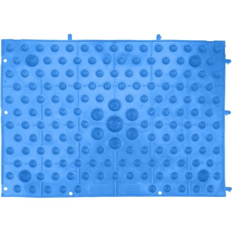 Set de 6 tapis de massage colorés TPE antidérapants pour pieds, circulation sanguine, détente des tensions, jeu familial fête bleu (1/5)