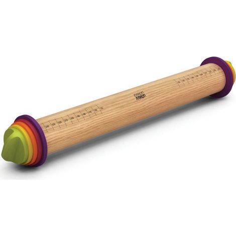 Rouleau à pâtisserie Joseph Joseph bois multicolore disques amovibles (1/5)