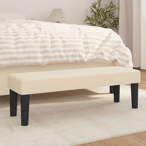 Banc - Banc de salon Banc de table Crème 100x30x30 cm Tissu BV214694 - BonneVie (1/5)