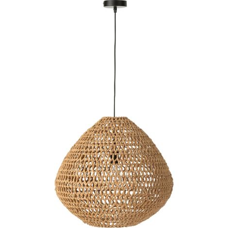 Lampe Suspension Torsade "Sharron" 50cm Naturel (1/5)
