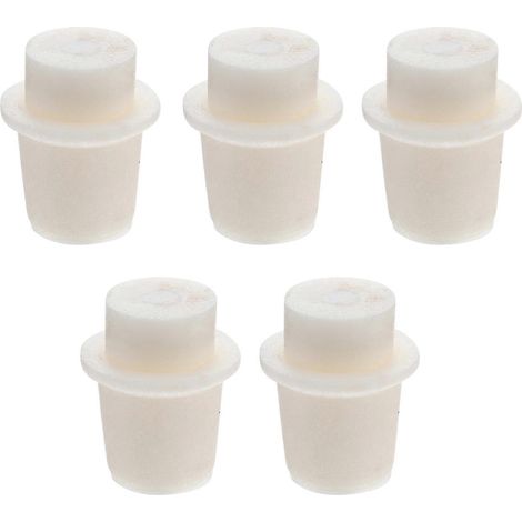 Lot de 5 bouchons ronds en silicone solide pour laboratoires chimiques.-4X3CM-Beige (1/2)