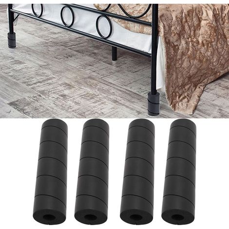 Protecteur de Pieds de Lit en Caoutchouc EPDM Reutilisable 4 Pcs Haute Résistance Anti-Collision pour Mobilier (1/5)