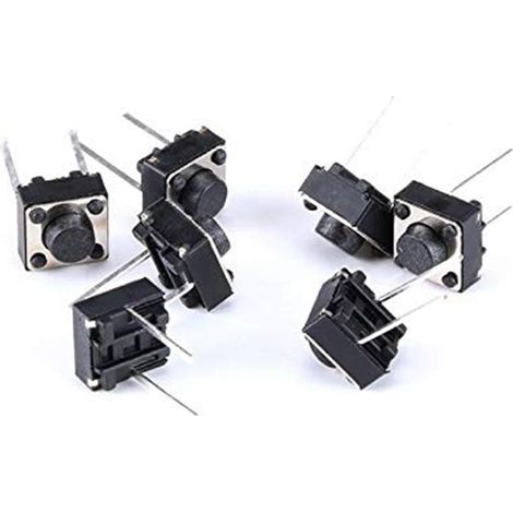 Interrupteur Tactile - 100 Pièces - Plastique Et Métal - 6x6x5mm - Pour Circuit Électronique PCB (1/4)