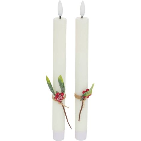 Set di 2 candele led lupa a bastoncino bianche - Atmosphera créateur d'intérieur (1/5)