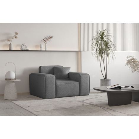 Sessel Designersessel CELES PREMIUM in Stoff Ascot Bukla Graphit (1/3)