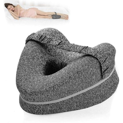 Oreiller pour les jambes Oreillers ergonomiques pour dormir sur le côté Oreiller en mousse à mémoire de forme pour les genoux avec sangle pour dormir sur le côté (1/5)