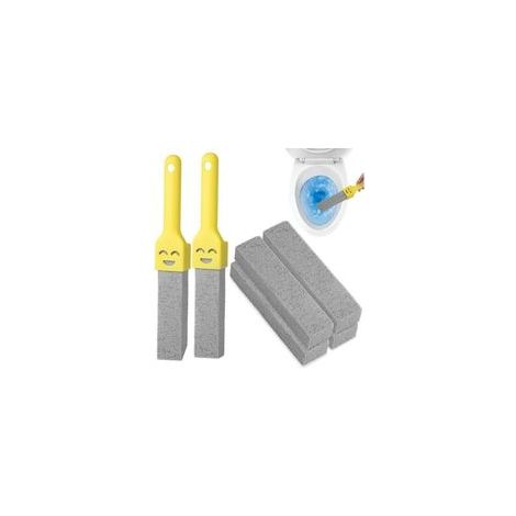 6Pcs Pierre Ponce Brosse WC, Brosse de Nettoyage Pierre Ponce avec Deux Poignées, Remplaçable Brosse Piscine Pierre Ponce pour Enlever Le Calcaire des Toilettes, Produits de Nettoyage (1/5)