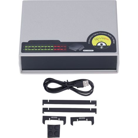 Analyseur de spectre musical LED aluminium vert 56 bits indicateur sonore stéréo pour lecteurs CD (1/5)