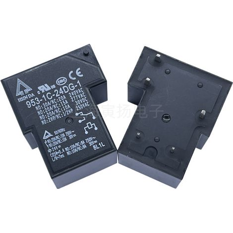 Hsin-Ta 24V DC 30A electromagnetic power relay, new and of Taiwanese origin (ref. 953-1C-24DG-1).