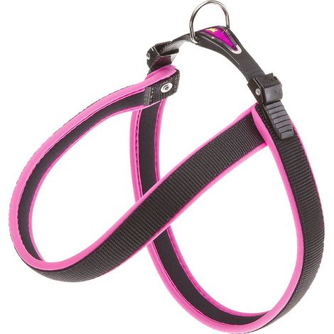 Ferplast AGILA FLUO 3-9 Harnais ergonomique pour chiens avec fermeture avec micro-régulation.. Variante 8 - Misure: A=B 69-77 cm 25 mm - Fuchsia (1/5)
