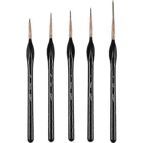 Ce set de pinceaux ultra-fins pour le dessin de lignes est compatible avec la peinture acrylique et l'aquarelle, ainsi qu'avec les pinceaux à crochet en nylon à pointe fine pour la peinture à l'huile. (1/5)