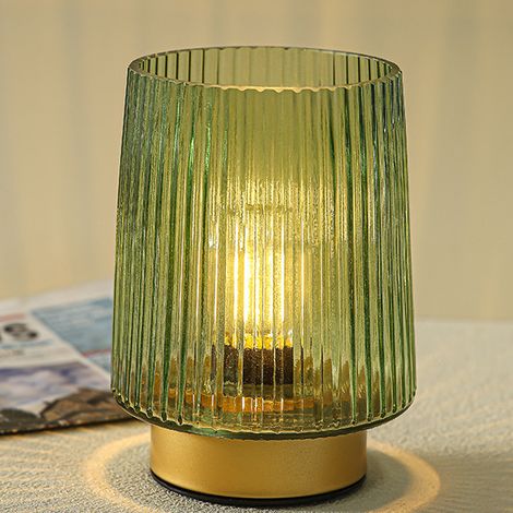 Lampe de table à piles avec ampoule E27, lampe de bureau sans fil, lampe de chevet, lumière décorative pour salon, salle de bain, chambre à coucher (1/5)