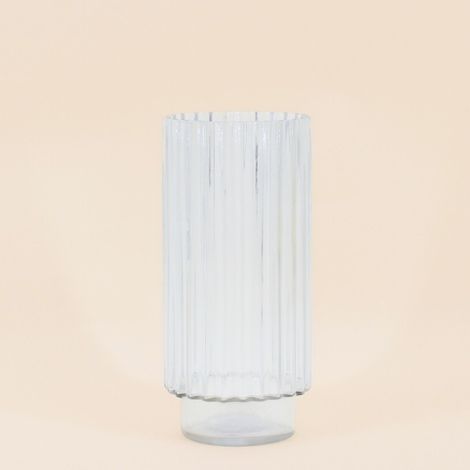 Vase en verre épai strié style moderne, H25cm