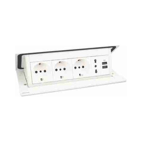 BTI150483NW Pop-up-System für Büros und Besprechungsräume. 8 Module – vorkonfektioniert.