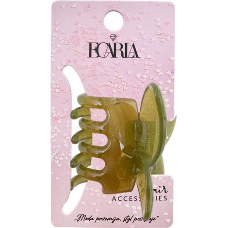 Pinza para el cabello con forma de mariposa, verde transparente, 6 cm SP244ZIE (1/3)