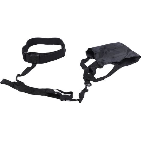 Ensemble de ceinture de résistance de natation en nylon PP avec boucle anti-desserrage, pour l'entraînement à la résistance avec parachute de natation, 40 cm, noir. (1/5)