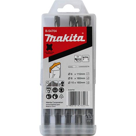 Set di punte per trapano Makita SDS PLUS Ø 6, 8, 10 mm - B-54704